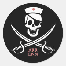 Krankenschwester Rackam Runde Aufkleber