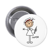 Krankenschwester-Strichmännchen Anstecknadelbuttons