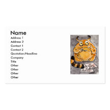 Kreative orange Monster-Visitenkarte