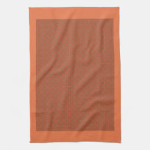 Kreis geometrisch im orange Rot u. in Brown-Tuch Küchenhandtuch