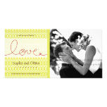Kreis-Mod-Liebe-Tee-Hochzeit danken Ihnen Foto-Kar Photokartenvorlagen