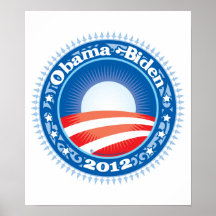 Kreis Obama Biden 2012 Plakatdruck