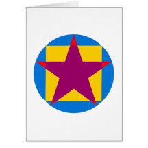Kreis Quadrat Fünfeck circle square pentacle Grußkarten