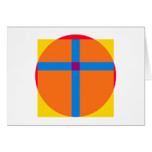 Kreis Quadrat Kreuz circle square cross Grußkarte