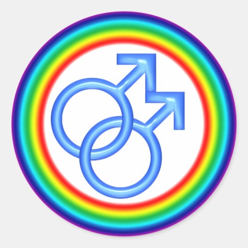 Kreisförmige homosexuelle Symbol-Aufkleber