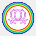 Kreisförmige lesbische Symbol-Aufkleber