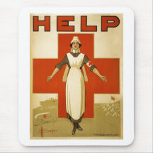 Kreuz-Krankenschwester-Hilfsanzeige-Weltkrieg 2 Mousepads
