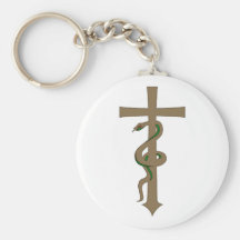 Kreuz Schlange cross snake Schlüsselbänder