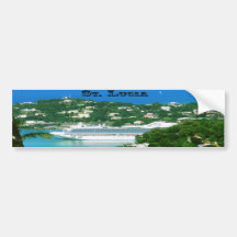 Kreuzschiff angekoppelt bei St Lucia Auto Sticker