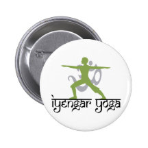 Krieger-Pose Iyengar Yoga Anstecknadelbuttons