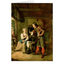 Krieger und Bediensteter, 1653 Karte