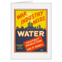 Kriegs-Industrie-Wasser WWII WPA 1943 Karten