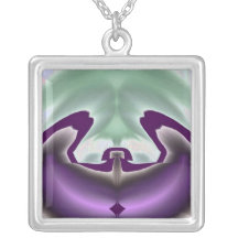 Kristall und Geist-Ausrichtung: Lila Power-Symbol Personalisierter Schmuck
