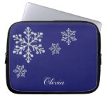 Kristallschneeflocke-blaue Laptop-Hülse Laptop Sleeve Schutzhüllen
