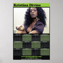 Kristina göttlicher Pinup-Kalender Poster