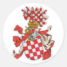 Kroatien, Österreich Runde Sticker