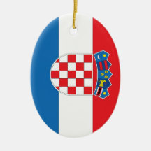 Kroatische Flagge Weihnachtsbaum Ornamente