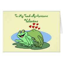 Kröte-Verbündeter fantastischer Valentine Karte