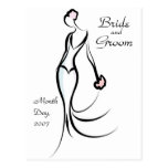 KRW-Braut-Save the Date kundenspezifische Postkart