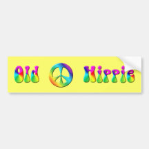 KRW-Regenbogenaltes Hippie-Friedenszeichen Autoaufkleber