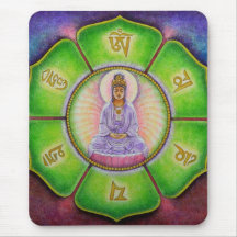 Kuan Yin "OM Mani Padme Summen" Mousepad