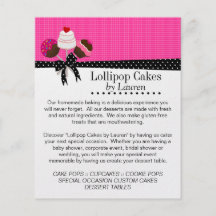 Kuchen-Pop-heißes Rosa mit Foto-Rahmen Flyerdruck