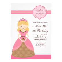 Kuchen-Prinzessin Birthday Invitation Individuelle Ankündigung