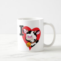 Kuh-Herz Tee Tasse