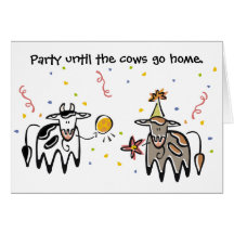 Kuh-Party-Geburtstags-Karte