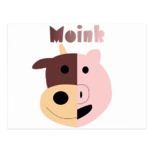 Kuh + Schwein- = Moinkpostkarte