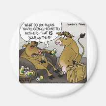 Kuh-Stier-Scheidungs-lustige Cartoon-Geschenke u.  Magnete