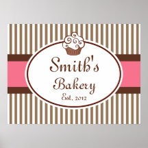 Kundengebundener altmodischer Bäckerei-Zeichen-Kun Posterdrucke