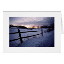 Kundengebundener Weihnachtsgruß-Winter-Zaun Grußkarten