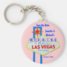 Kundengebundenes Las Vegas, das Zeichen Wedding is Schlüsselanhänger
