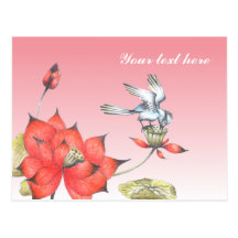 Kundengerecht: Chinesische Blumen und Vogel Postkarten