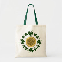 KUNDENGERECHT!  Kleeblätter - Goldirischer Celtic Tasche