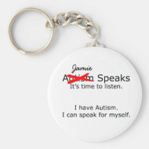 Kundengerecht sprechen Sie Autismus Keychain Schlüsselbänder