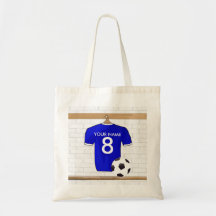 Kundengerechte Fußball-Hemd-(blaue) Taschen-Tasche