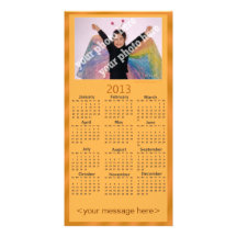 Kundengerechte Kalender-Karten-Orange des Foto-201 Fotokarten