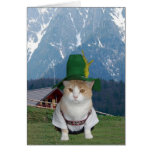 Kundengerechte lustige deutsche Katze Karte