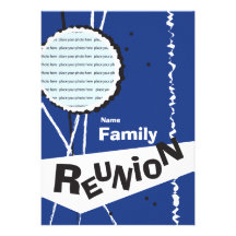 Kundengerechte Retro Familien-Wiedersehen-Einladun