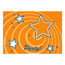 Kundengerechte retro Sterne und Kreis-Party Personalisierte Ankündigungskarten