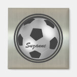 Kundengerechte silberne Fußball-Namensmagneten