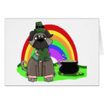 Kundengerechten Schwarz-Mops-T-Shirts St. Pats Tag karten