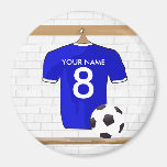 Kundengerechter Fußball-Hemd-(blauer) Magnet Kühlschrankmagnete