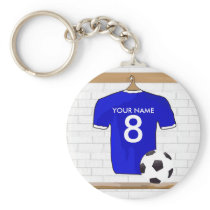 Kundengerechter Fußball Jersey (blaues) Keychain schlüsselanhänger