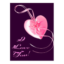 Kundengerechter *Pretty rosa Heart* Liebe-Entwurf Postkarte