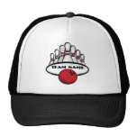 Kundengerechter roter Bowlingsteamsporthut Trucker Mütze