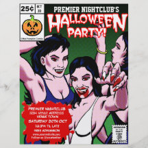 Kundengerechtes Horror-Comic-Art-Halloween-Party Personalisierte Flyer