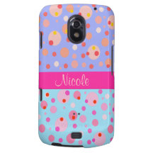 Kundengerechtes Punkte-Pastellfarbrosa-Himmel-Blau Samsung Galaxy Nexus Cover